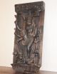 Alte Indische 3d Tafel Relief Figur Skulptur Holz Antik Tempel Buddha Entstehungszeit nach 1945 Bild 2