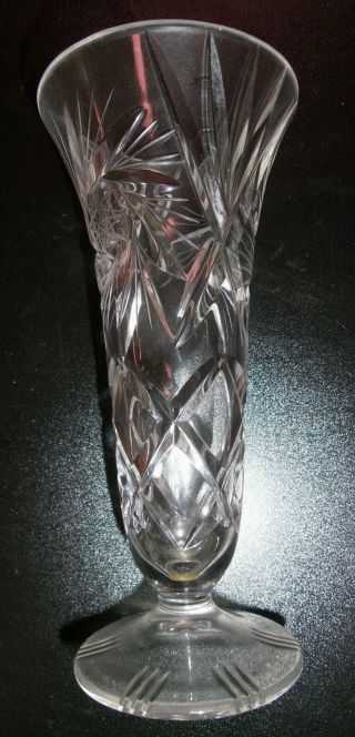 Antik Schleuderstern Kristall Vase Bleikristall Bild