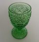 Grünes Pressglas Jugendstil Fußbecher Pokalglas Wohl Meisenthal 1907 Sammlerglas Bild 3