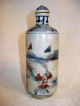 3xalte Chinesische Porzellan Schnupftabakdose / Snuff Bottles In Blau - Weiß,  19jh Asiatika: China Bild 7