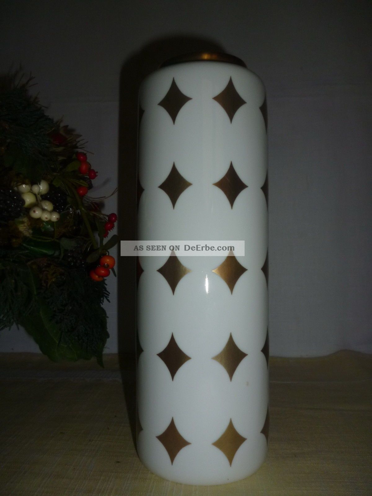 Vase Gerold Porzellan Zylindervase Golddekor Top Nach Form & Funktion Bild