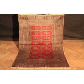 Fein Handgeknüpft Orient Buchara Jomut Teppich Seidenglanz Carpet Rug 130x170cm Bild