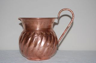 Alte Kupfer Karaffe - Vase - Kanne - Krug Mit Henkel Ca.  11cm Bild