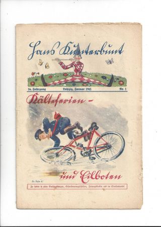Alte Kinderzeitschrift Hans Kunterbunt Jan.  1941 Reklame Wendt & Kühn 16.  Jahrg. Bild