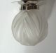 Art Deco Lampe Deckenlampe Hochwertig Wohl Sabino Glas Dickwandig Chrom 1920-1949, Art Déco Bild 9