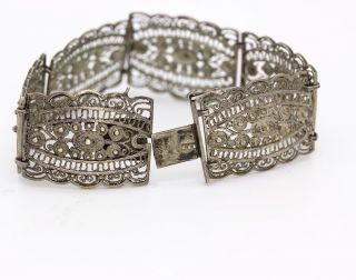 Schöner Antik Filigran Schmuck 835 Silber Armband Rarität Verm.  Jungend Stil Bild