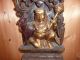 Älteres Geschnitztes Buddha Bild/skulptur Vergoldet Holz Teak? Entstehungszeit nach 1945 Bild 3