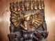 Älteres Geschnitztes Buddha Bild/skulptur Vergoldet Holz Teak? Entstehungszeit nach 1945 Bild 4