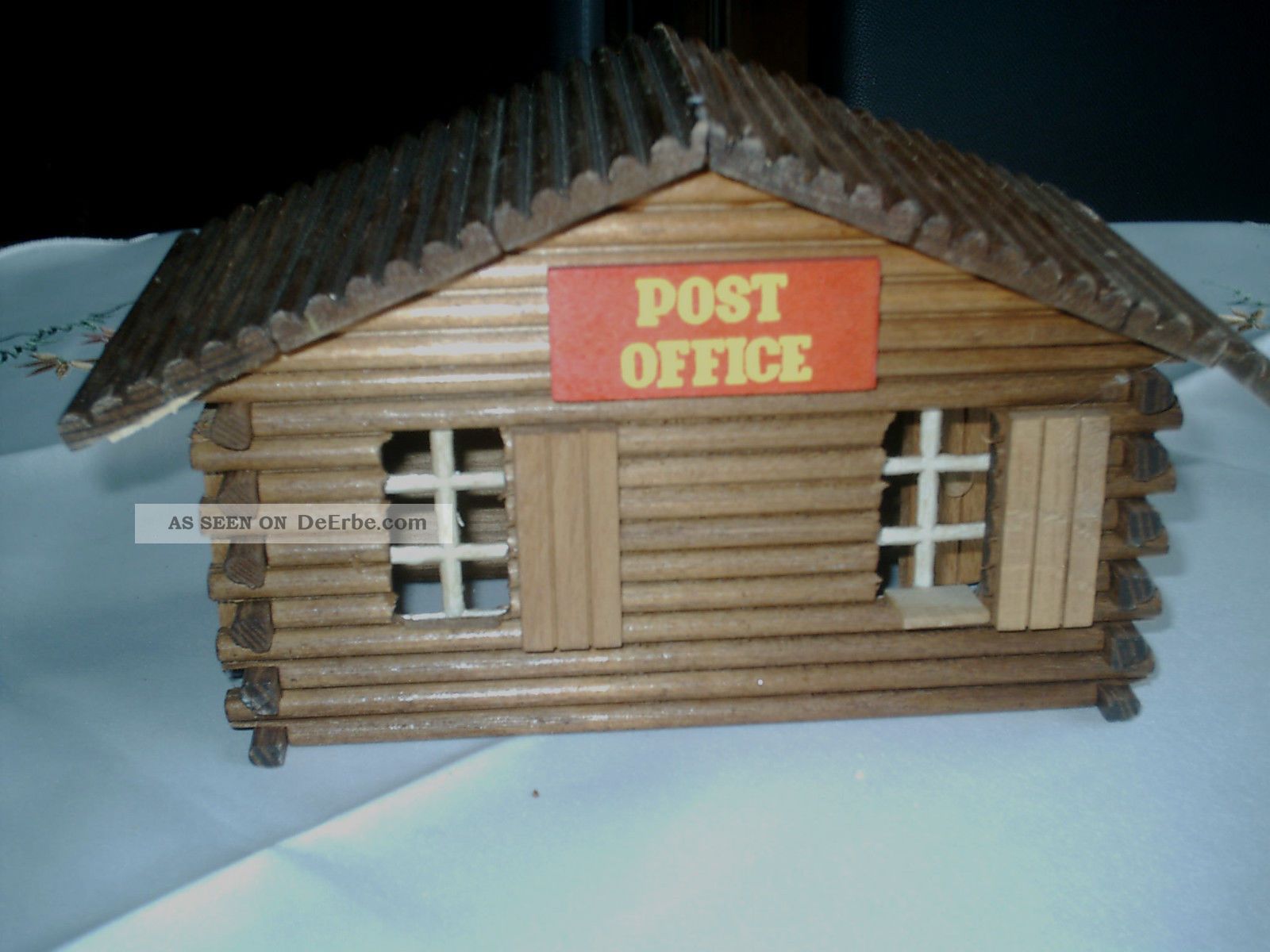 Westernstadt Holzhaus Post Office Wohl 60 Iger 70 Iger Jahre Westernhaus Holzspielzeug Bild