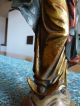 Holz Skulptur Mondsichelmadonna Madonna Geschnitzt Gefasst Ca.  1940 Skulpturen & Kruzifixe Bild 4