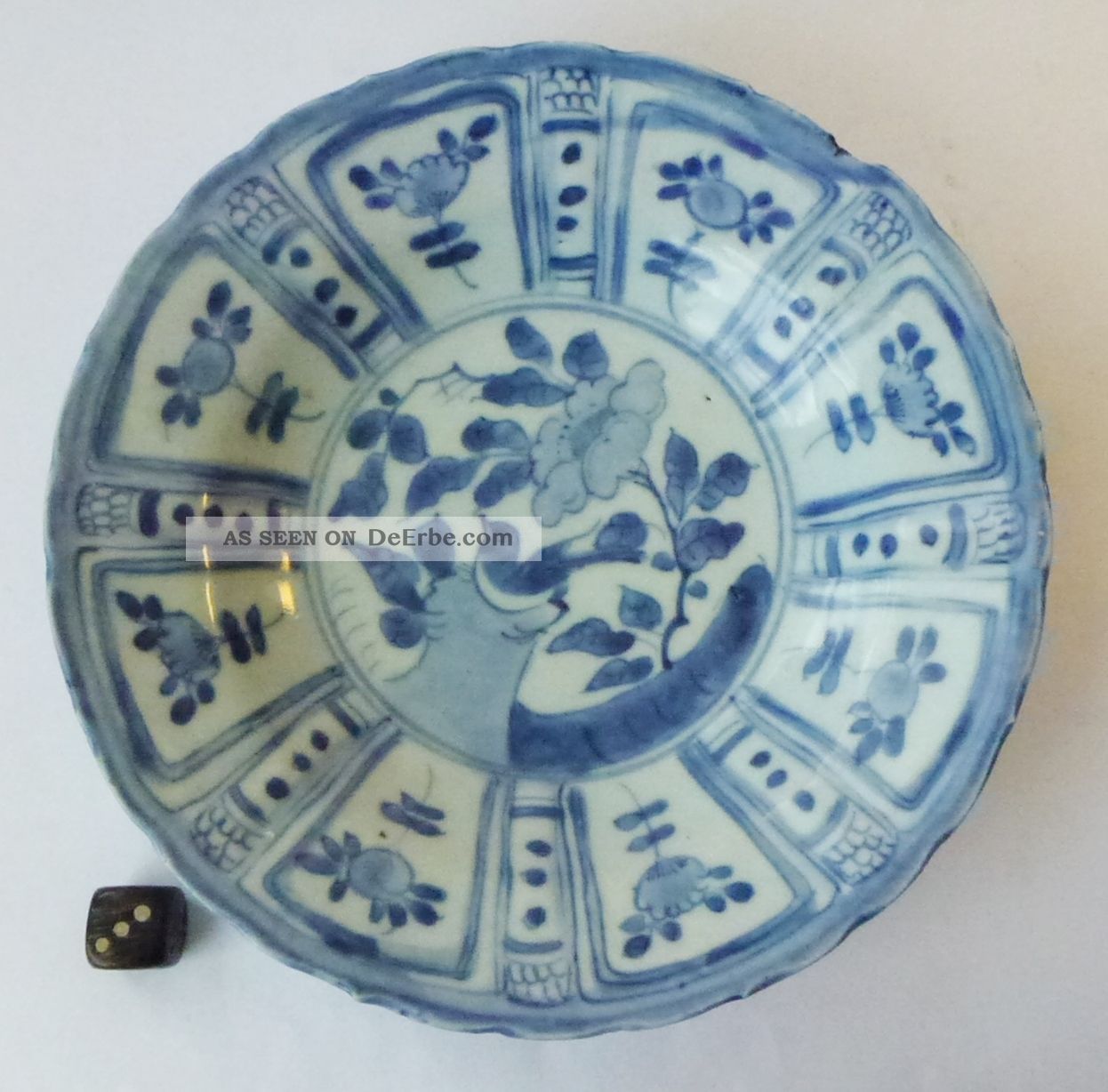Rare Ming China Porzellan Teller Kraak 16 Jh Wanli Porcelain Plate Plate 16th Asiatika: China Bild