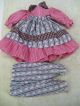 Alte Puppenkleidung Pink Flowery Dress Outfit Vintage Doll Clothes 40cm Girl Original, gefertigt vor 1970 Bild 7