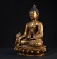 Bhaisajyaguru,  Medizin - Buddha.  Beeindruckende Vergoldete Statue.  (tibet) Entstehungszeit nach 1945 Bild 1