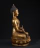 Bhaisajyaguru,  Medizin - Buddha.  Beeindruckende Vergoldete Statue.  (tibet) Entstehungszeit nach 1945 Bild 4