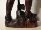 Große Alte Holzfigur Holzfäller Waldarbeiter Geschnitzt Figur Holz Höhe: 49 Cm Holzarbeiten Bild 9