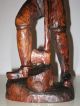 Große Alte Holzfigur Holzfäller Waldarbeiter Geschnitzt Figur Holz Höhe: 49 Cm Holzarbeiten Bild 8