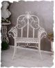 Viktorianischer Gartenstuhl Vintage Sessel Wiess Stuhl Landhausstil Garten Stühle Bild 1