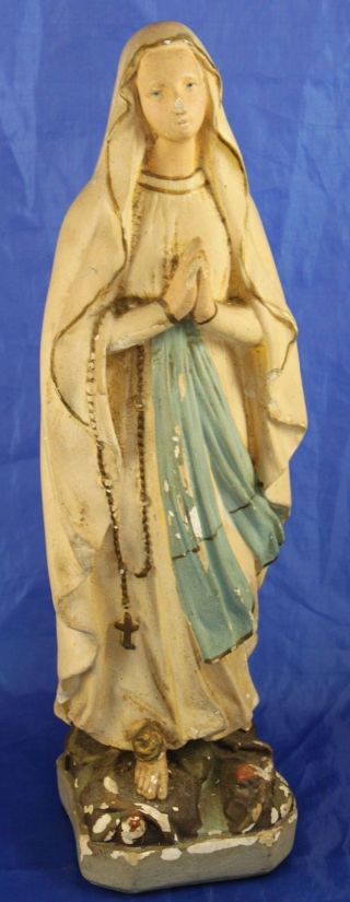 Vintage Figur Madonna Mutter Gottes Gips Stuck Maria 42 Cm Hoch Bild