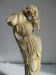 Antike Bein Figur Chinesische Hofdame Frau Bein Schnitzerei China 1900 - 1930 Asiatika: China Bild 11