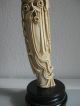 Antike Bein Figur Chinesische Hofdame Frau Bein Schnitzerei China 1900 - 1930 Asiatika: China Bild 2