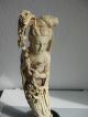 Antike Bein Figur Chinesische Hofdame Frau Bein Schnitzerei China 1900 - 1930 Asiatika: China Bild 7