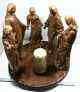 Geschnitzte Krippen Heiligen Aufstellung Mit Kerze Auf 30 Cm Teller Einzelstück Skulpturen & Kruzifixe Bild 3
