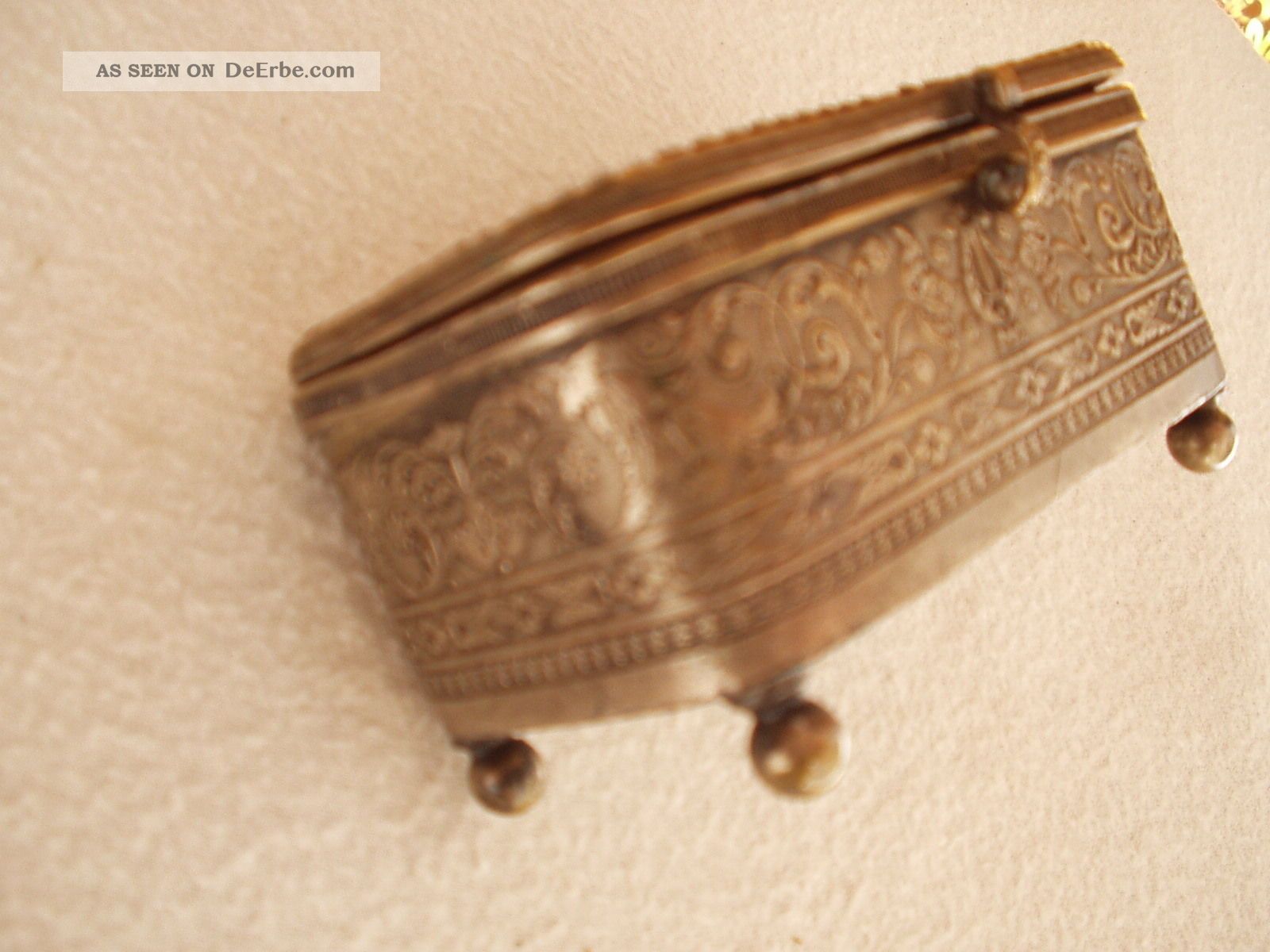 Antike Originale Spieldose Für Bastler Aus Metall Mit Versilberung - 19