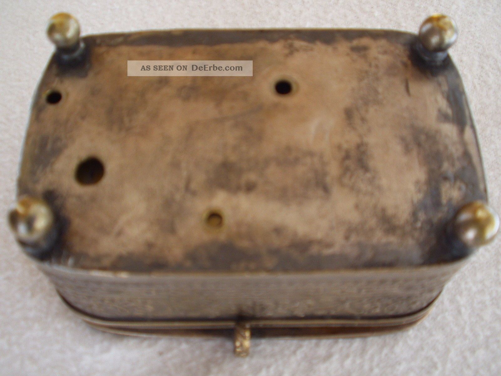 Antike Originale Spieldose Für Bastler Aus Metall Mit Versilberung - 19