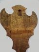 Antikes Holz Schild Kupfer Ader Mit Schlange 19jhd Handgetrieben Wappen Skulptur Kupfer Bild 9