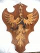 Antikes Holz Schild Kupfer Ader Mit Schlange 19jhd Handgetrieben Wappen Skulptur Kupfer Bild 8