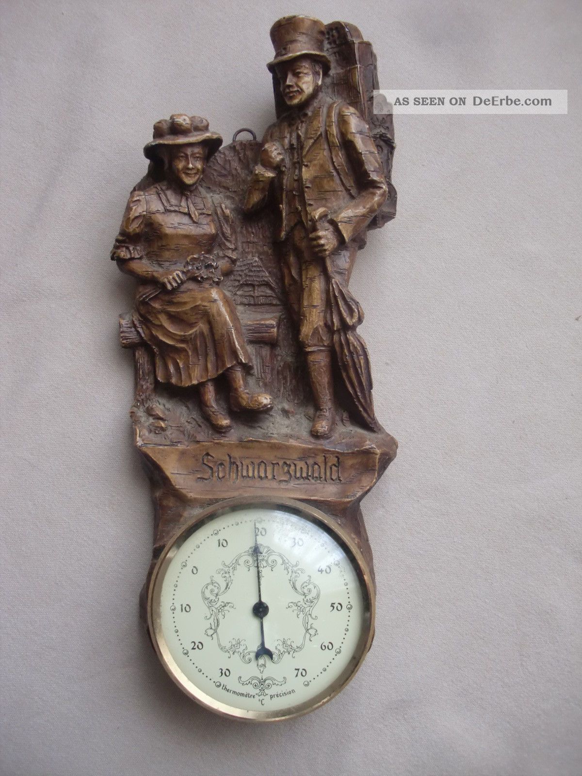 Schwarzwald - Thermometer,  Schwarzwald - Paar,  23 X 10 Cm,  Mat.  : Polystone Wettergeräte Bild