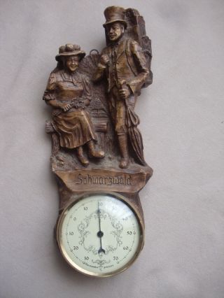 Schwarzwald - Thermometer,  Schwarzwald - Paar,  23 X 10 Cm,  Mat.  : Polystone Bild
