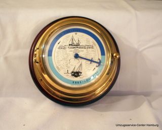 Tidenuhr Aus Messing Auf Mahagoni Wempe Chronometerwerke Hamburg Bild
