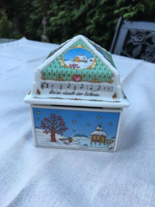 Hutschenreuther Weihnachts Spieldose Spieluhr 1998 Erstausgab Bild