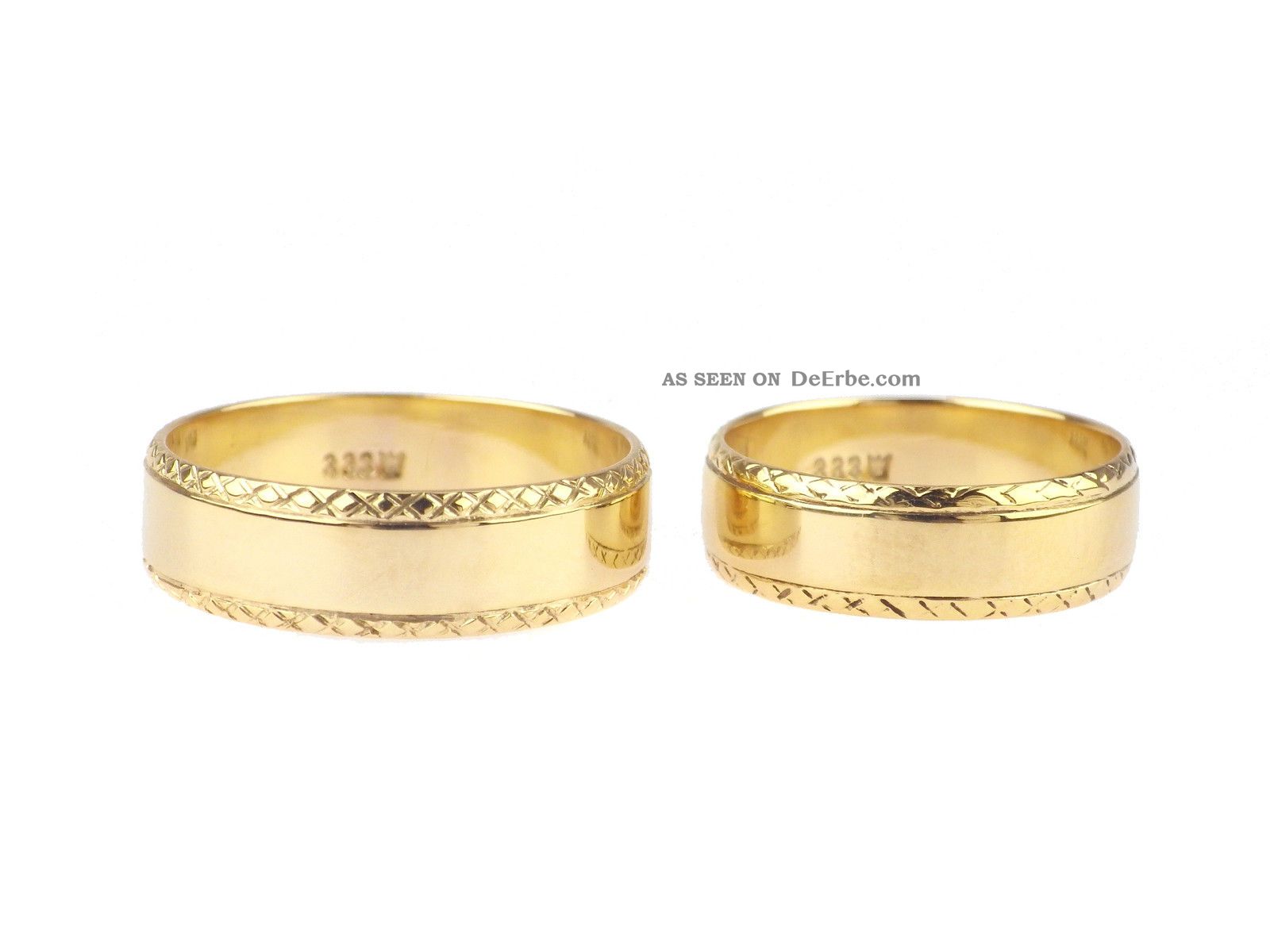 Art Deco Lachmann Gustav Gera / Reuß 333 Gelb Gold Eheringe Hochzeit