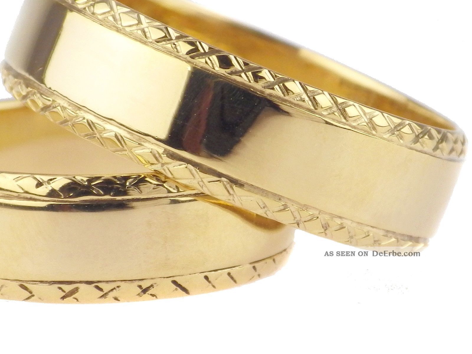 Art Deco Lachmann Gustav Gera / Reuß 333 Gelb Gold Eheringe Hochzeit