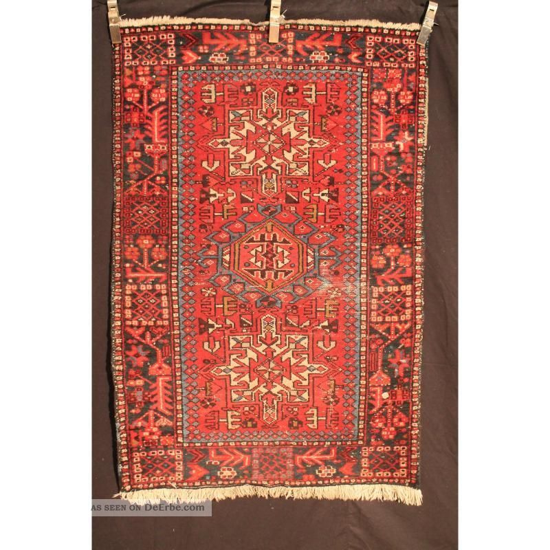 Alt Handgeknüpfter Orient Teppich Heriz Heris Old Rug Carpet Tappeto 100x160cm Teppiche & Flachgewebe Bild