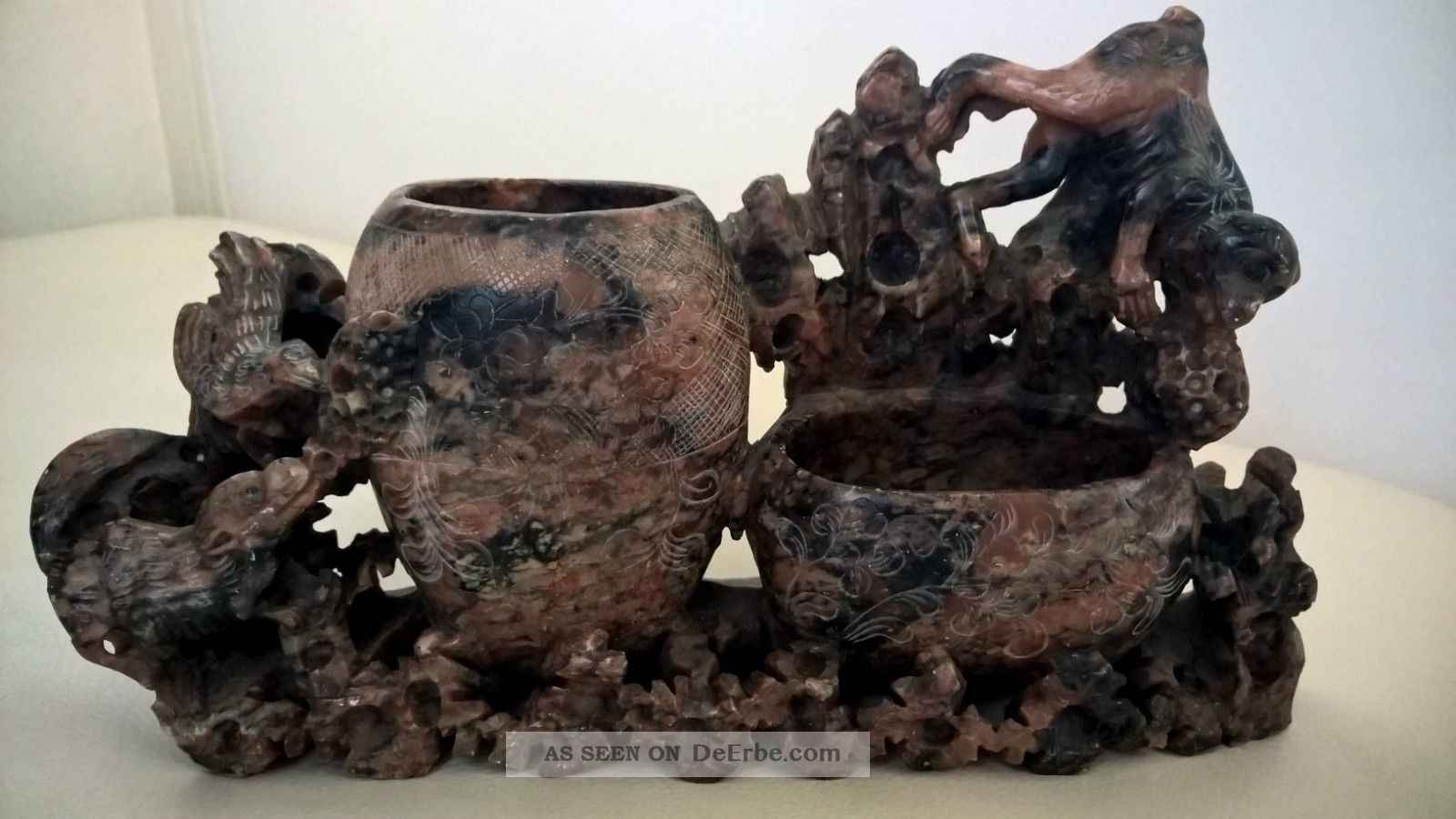 Rarität/antiquität: 14. Jh Filigran Gemeißelte Figur/skulptur Granit