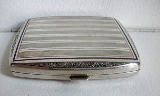 Art Deco Silberdose 800er Silber Zigarettendose Bild