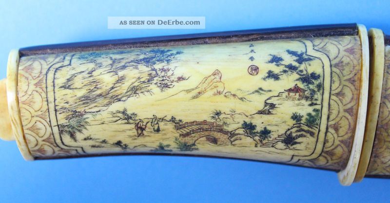 Japanisches Oder Chinesisches Ziermesser Mehrfach Signiert Fein Verziert Um 1900 Asiatika: China Bild