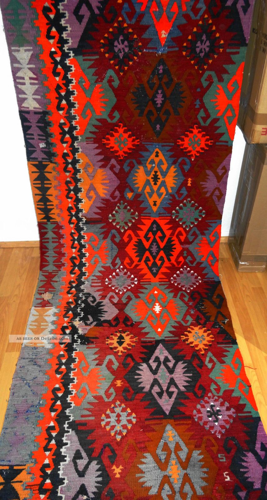 Echte Handgeküpfte - Antiker Kelim/ Kilimteppich Top / Ware - Tappeto - Tapis,  Rug Teppiche & Flachgewebe Bild