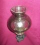 Schöne Große Alte Tischlampe Petroleumlampenstil Jugendstil Glasschirm Zylinder Gefertigt nach 1945 Bild 2