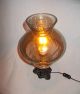 Schöne Große Alte Tischlampe Petroleumlampenstil Jugendstil Glasschirm Zylinder Gefertigt nach 1945 Bild 3