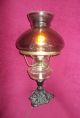 Schöne Große Alte Tischlampe Petroleumlampenstil Jugendstil Glasschirm Zylinder Gefertigt nach 1945 Bild 6