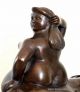 Dicke Frau Auf Stier Botero Signiert Bronzefigur Bronzeskulptur Bronze Figur Bronze Bild 1