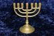 Kleine Menora 12x11cm Leuchter Messing Davidleuchter Kerzenhalter Judaica Judaica Bild 1