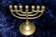 Kleine Menora 12x11cm Leuchter Messing Davidleuchter Kerzenhalter Judaica Judaica Bild 2