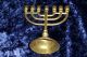 Kleine Menora 12x11cm Leuchter Messing Davidleuchter Kerzenhalter Judaica Judaica Bild 3