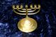 Kleine Menora 12x11cm Leuchter Messing Davidleuchter Kerzenhalter Judaica Judaica Bild 4