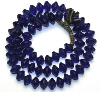 Strang Kobalt Blau Böhmische Vaseline Beads Bild